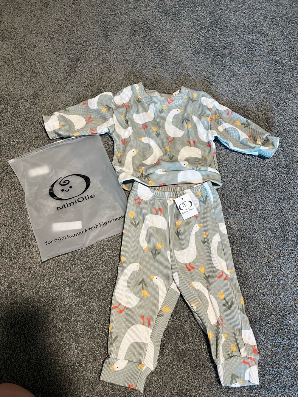 MiniOlie 18-24m Goose Outfit